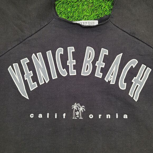Vintage 90s Venice Beach Sweatshirt Womens 2XL 25x16 Black - Picture 7 of 10